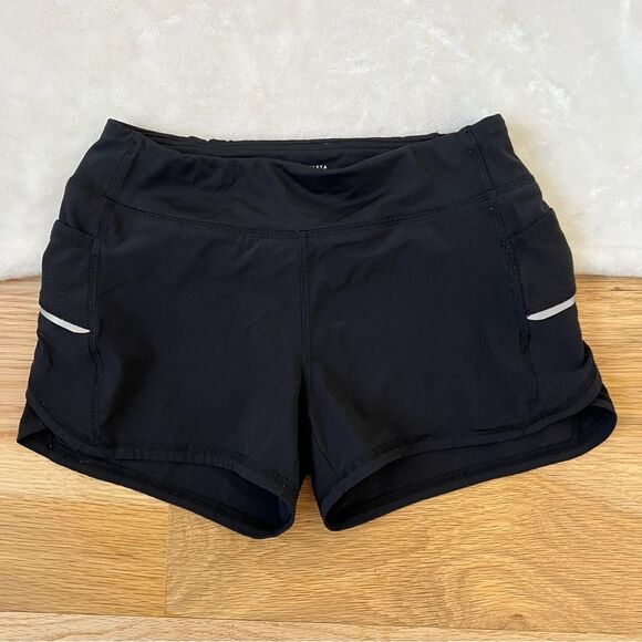 Athleta girl black shorts size small 7 athletic gym workout cheer practice - Picture 2 of 5